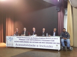 Adilso Corlassoli, Paulo Paulo Kroeff (COEPEDE), Roque Bakof (FADERS), prefeito de São Sepé, Léo Carlos Girardelo, prefeito de Dilermando de Aguiar, Jaime Lima da Silva e vereador Paulo Nunes, São Sepé.