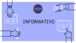 Fundo na cor lilas, no centro na cor preta a palavra informativo, em cima o logo do descrição, logo do COEPEDE: Um circulo na cor laranja com preenchimento na cor azul escuro contendo o texto COEPEDE Conselho Estadual dos Direitos da Pessoa com Deficiênci